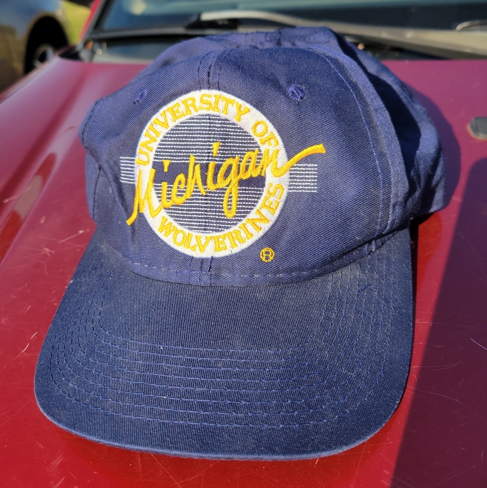 Vintage Snapback the game university of michigan blue hat